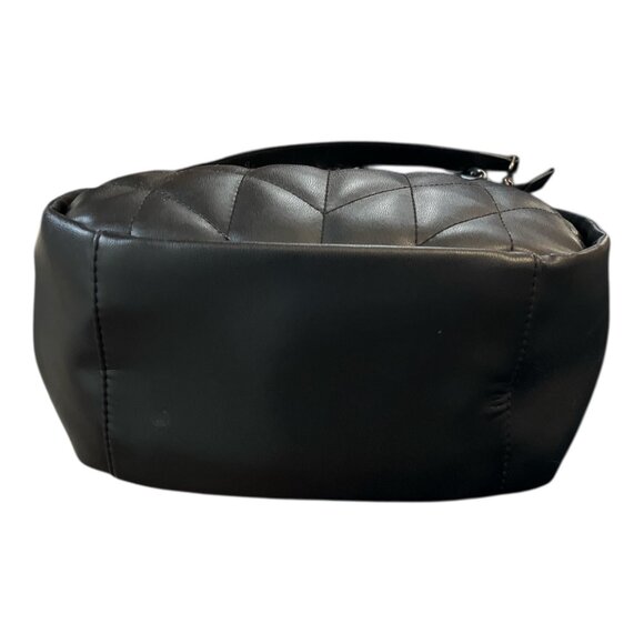 Steve Madden Quilted Black Shoulder Bag – Gunmetal Chain Strap - Picture 4 of 13